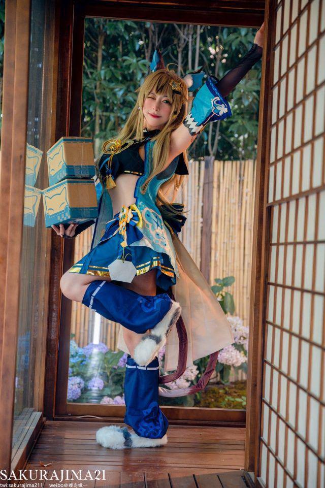 图片[4]-《原神》中的绮良良cos，展现猫耳少女的迷人风采-清美唯艺