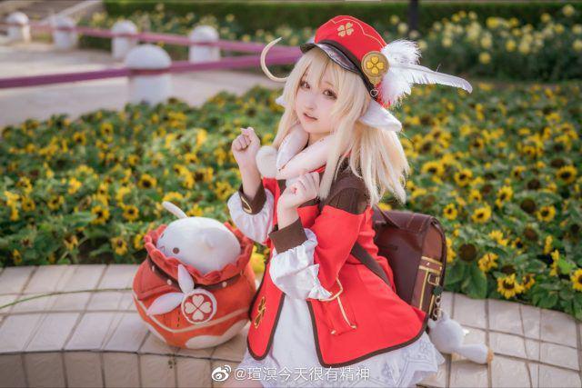 “活力四射的瑄溟演绎爆炸萌感Cos：可莉版的元气少女”-清美唯艺