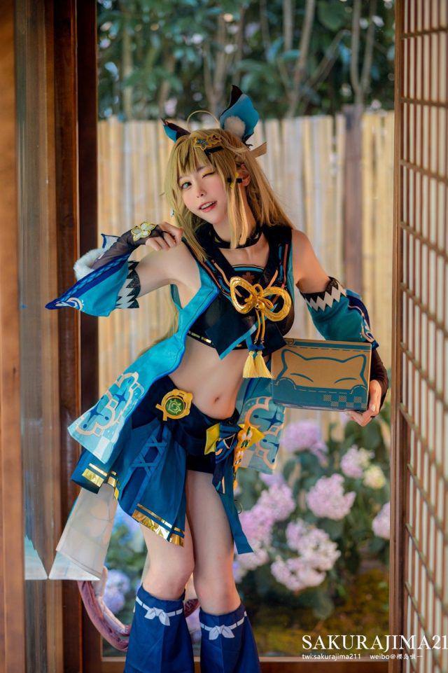 图片[5]-《原神》中的绮良良cos，展现猫耳少女的迷人风采-清美唯艺