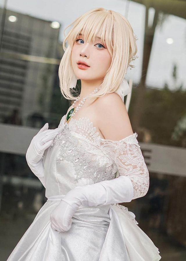 图片[4]-“陈秋芳化身国民‘老婆’，完美演绎COSPLAY薇尔莉特·伊芙加登”-清美唯艺