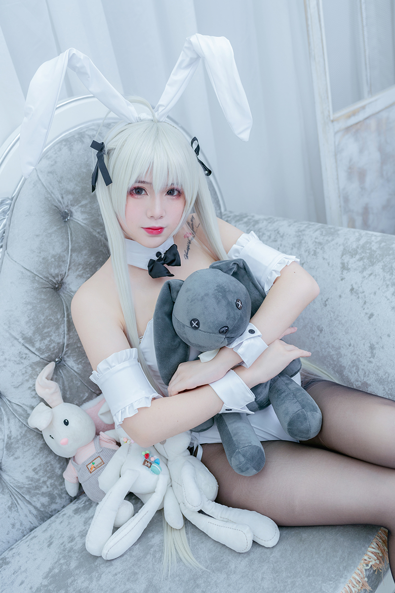 【cosplay】羊大真人 -缘之空-穹妹兔女郎COS写真图片-清美唯艺