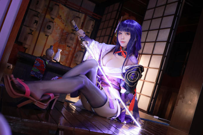 【探秘】水淼Aqua化身雷电将军：原神风潮席卷二次元，Cosplay深度解码！-清美唯艺