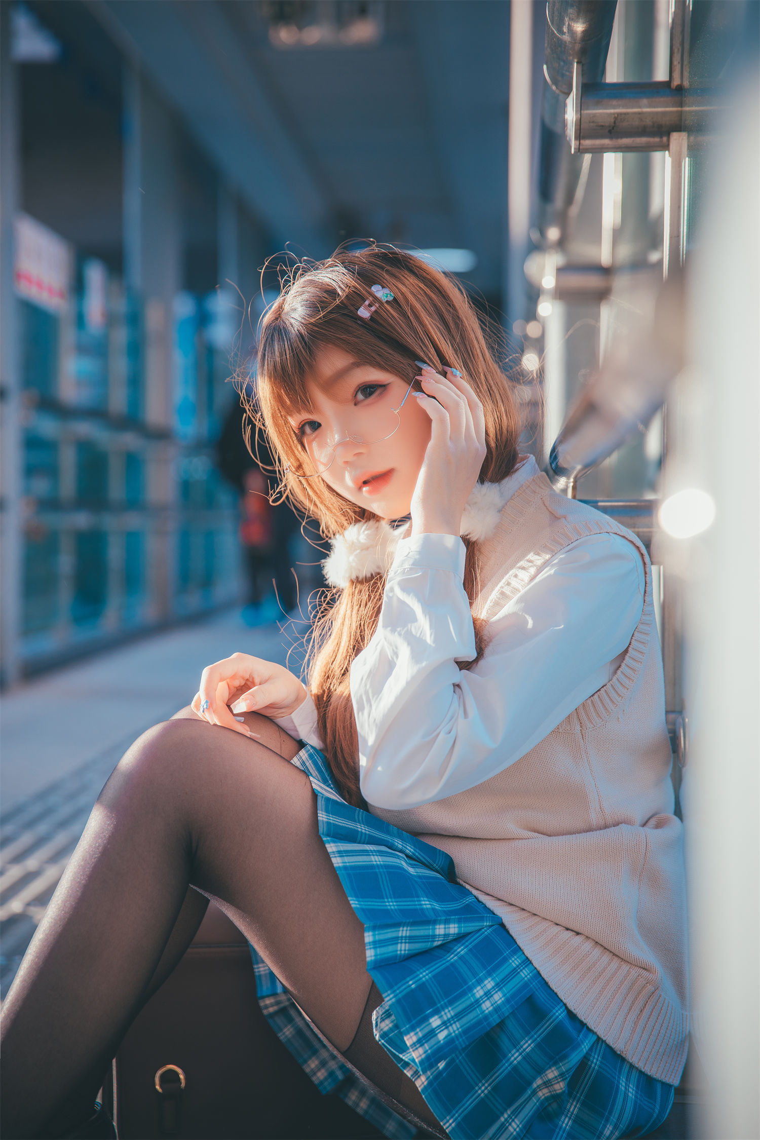 图片[7]-雪晴Astra：青春运动魅力与夕阳下JK女高中生的独特吸引力-清美唯艺