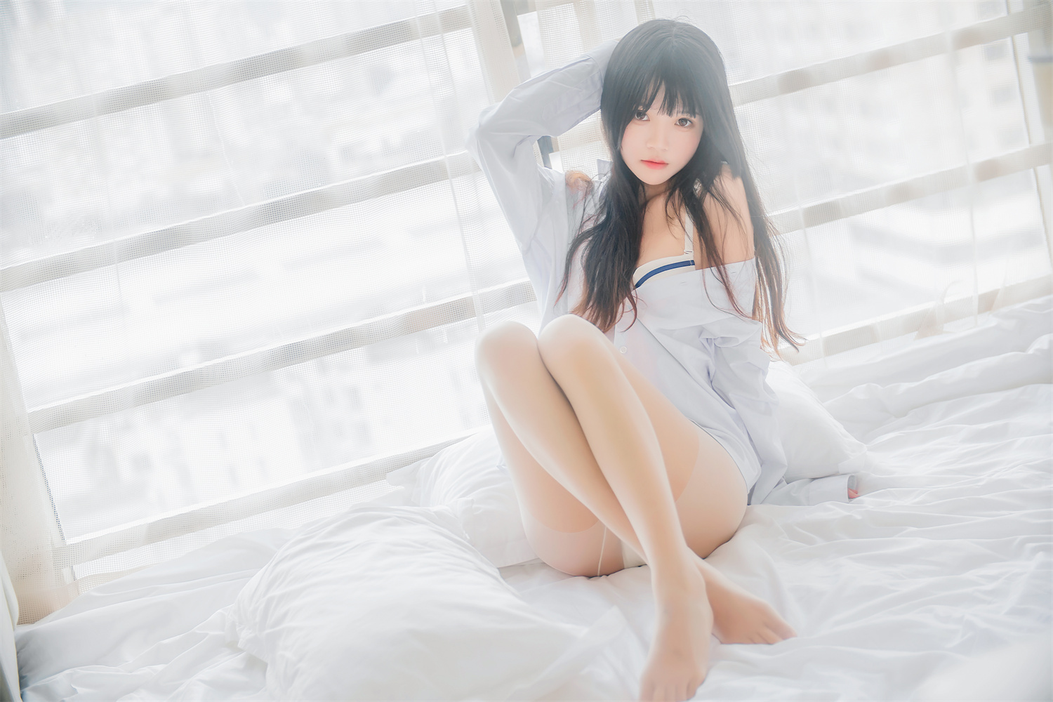图片[2]-探索白衬衫双马尾女孩的桜桃喵风格服饰合集-清美唯艺