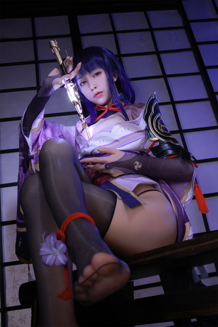 图片[5]-水淼 aqua 的 cos 解析：雷电将军的精彩图片合集-清美唯艺