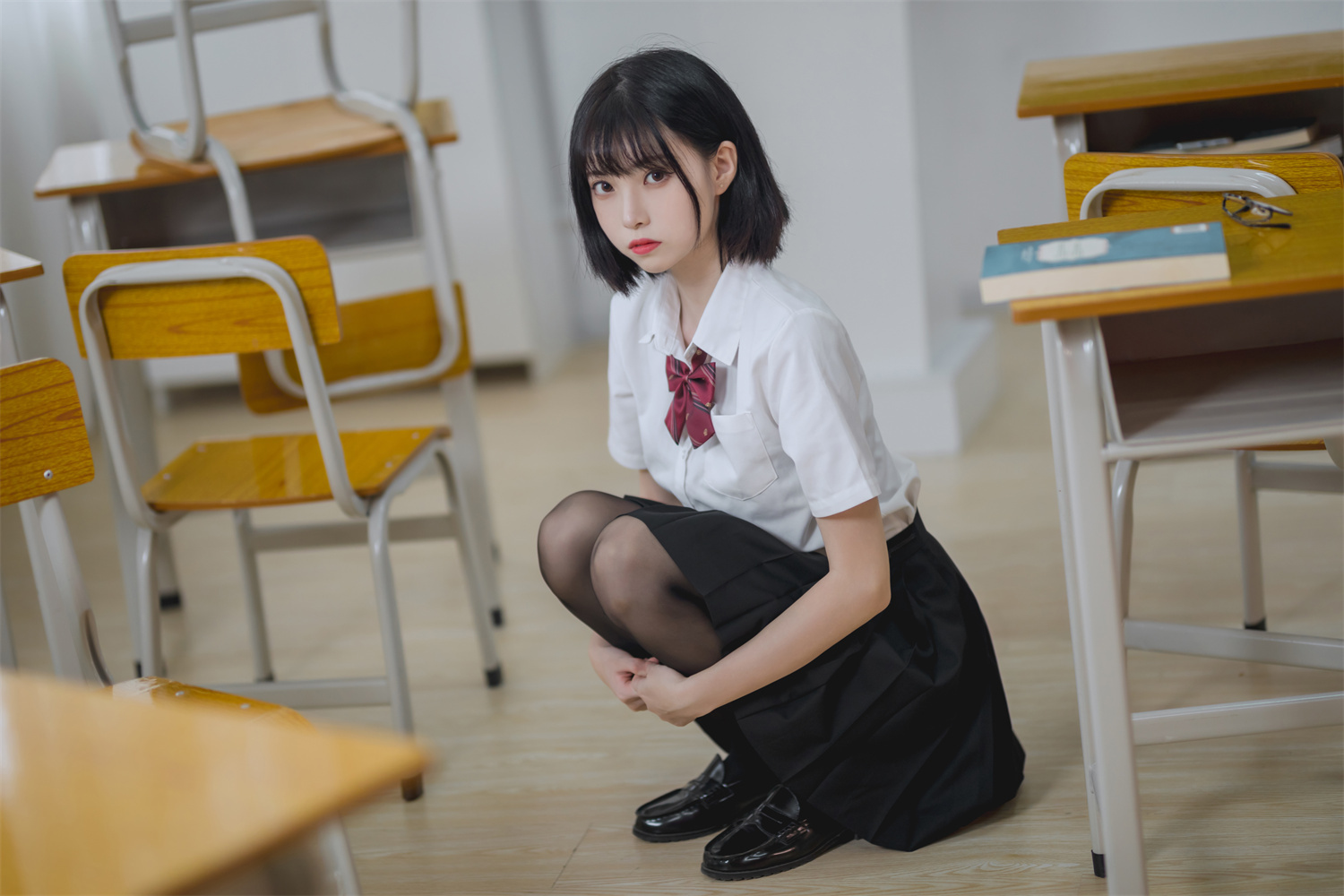 图片[3]-许岚LAN的JK造型令人惊艳，清纯标杆名副其实-清美唯艺