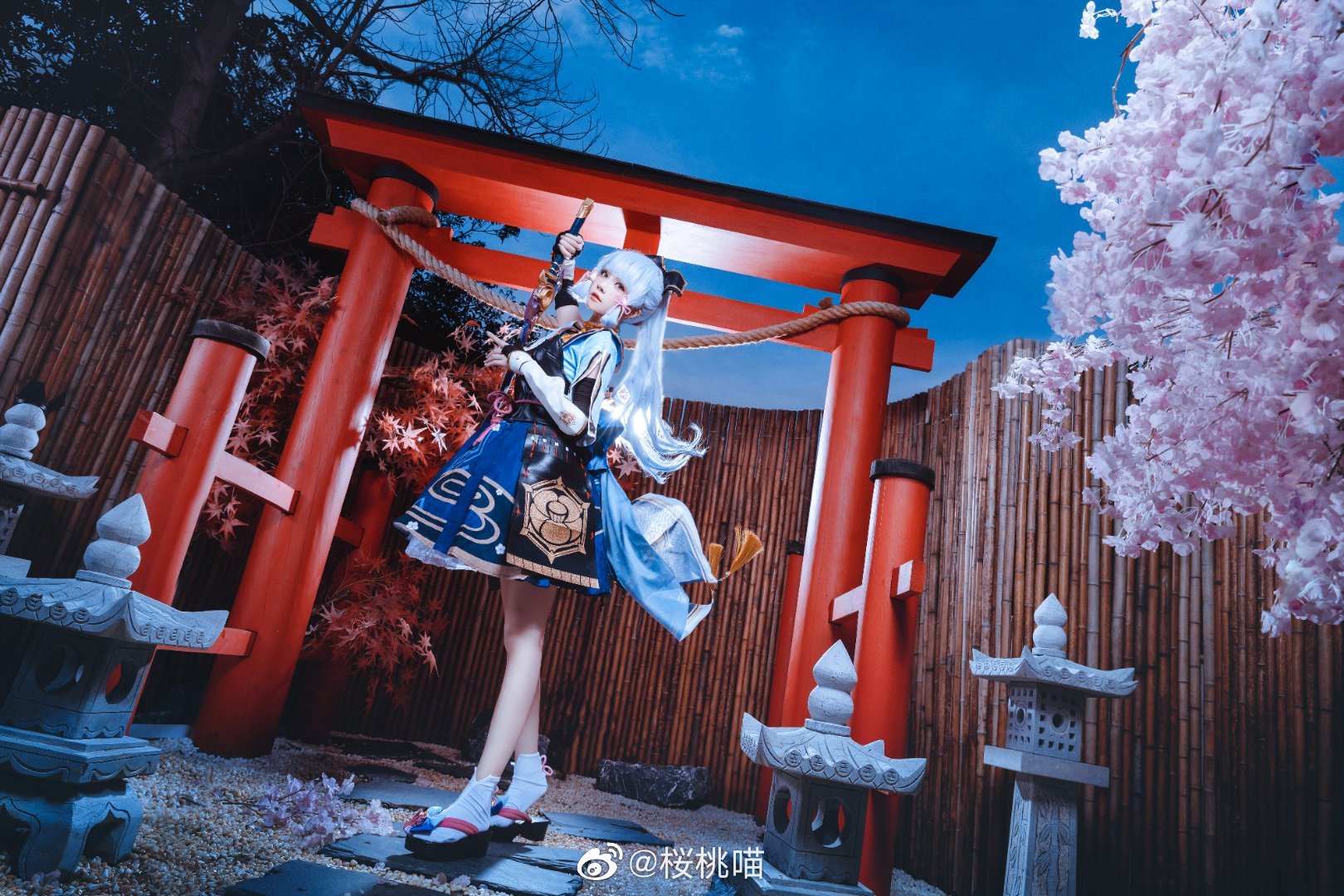 图片[4]-桜桃喵化身神里绫华，她真的是从动漫中走来的美少女吗？-清美唯艺