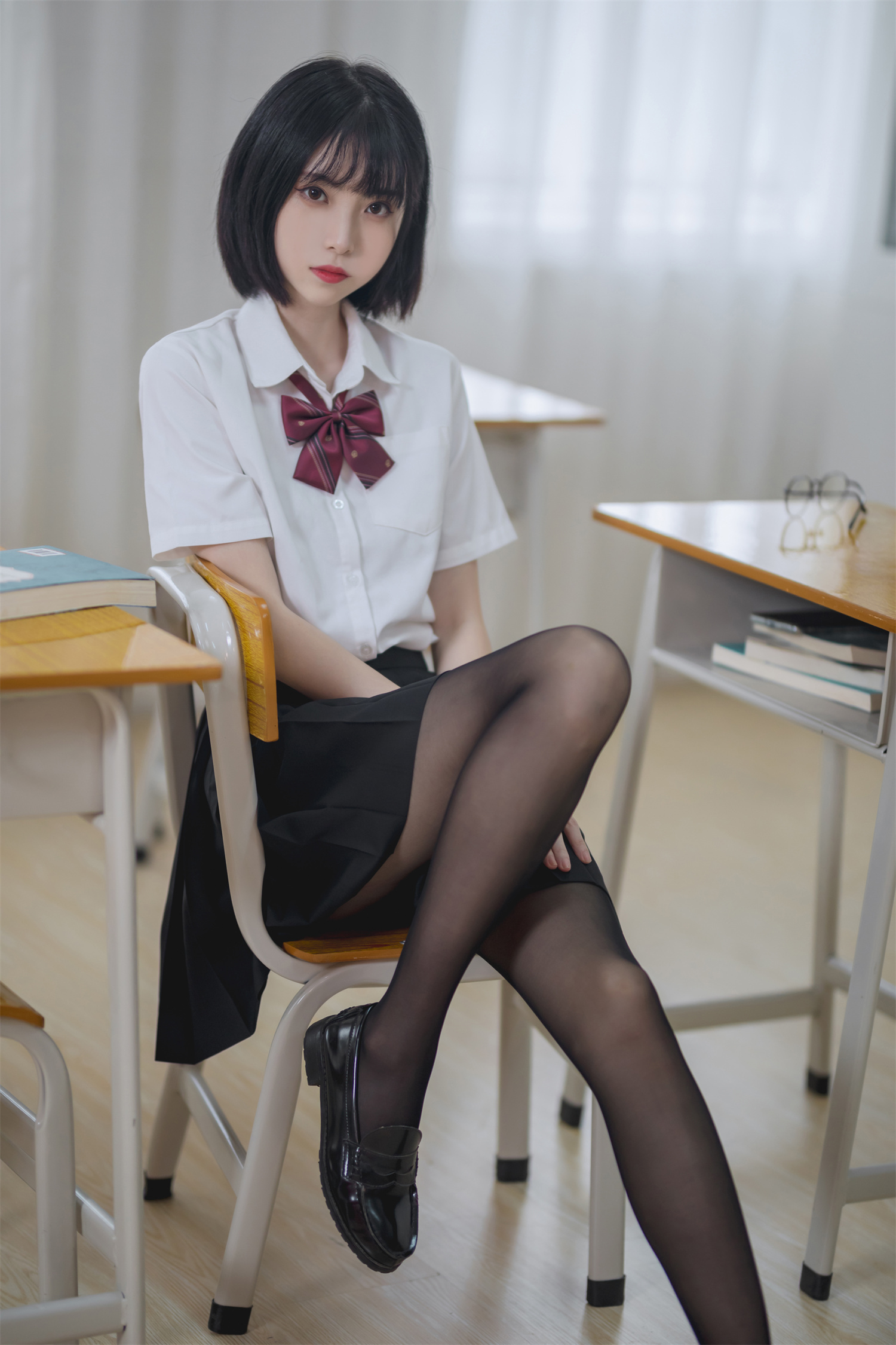 图片[7]-许岚LAN的JK造型令人惊艳，清纯标杆名副其实-清美唯艺