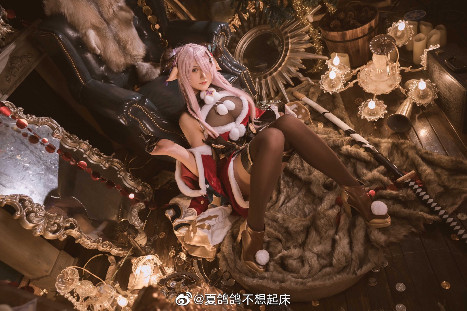 图片[3]-夏鸽鸽懒床上，哪里能找到最新的cos图片包？-清美唯艺