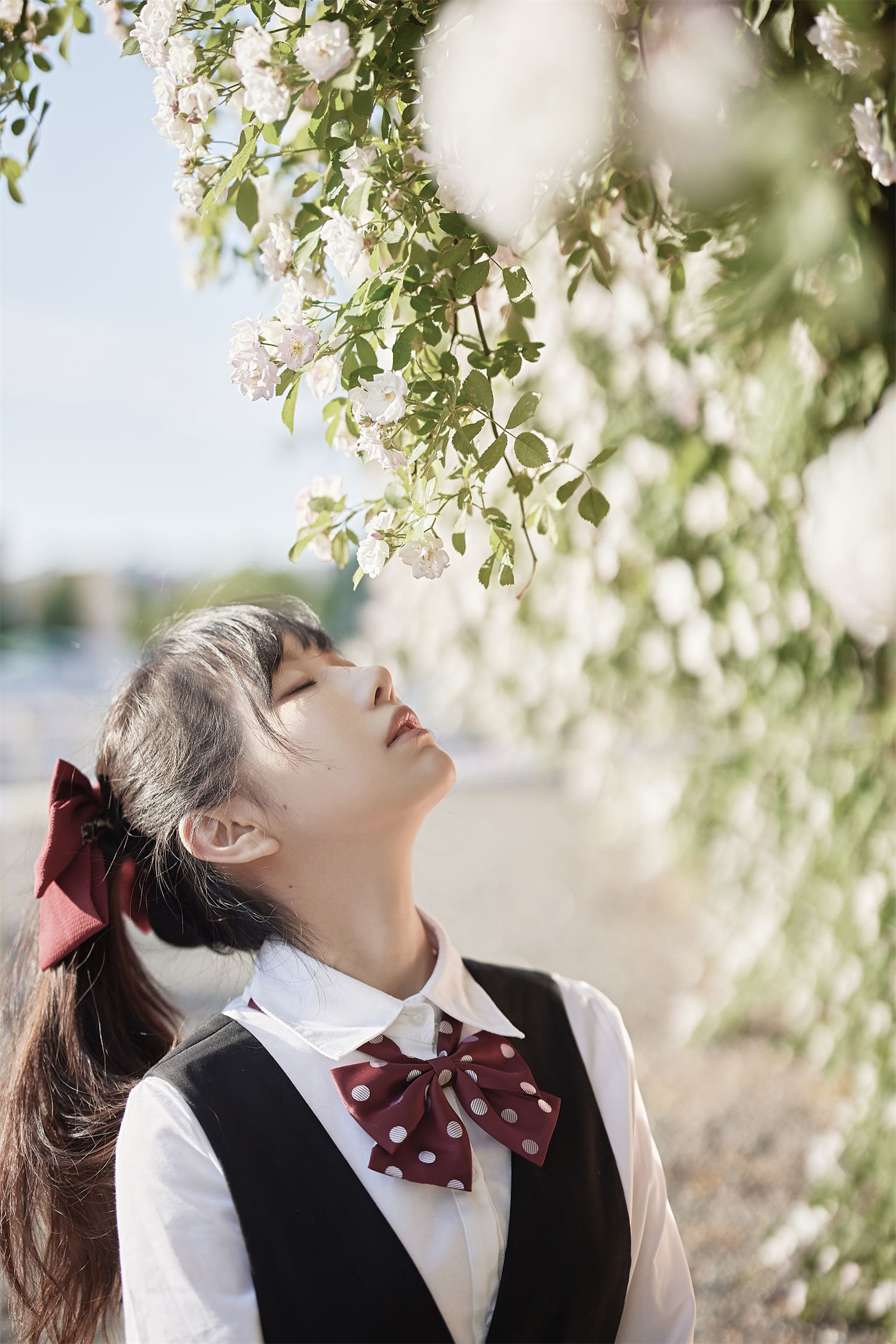 图片[3]-Shika 小鹿鹿的微博春日蔷薇JK风格照片揭秘-清美唯艺