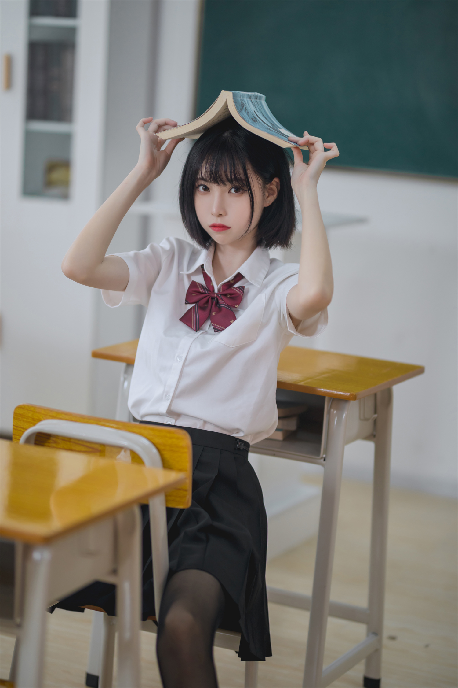 图片[4]-许岚LAN的JK造型令人惊艳，清纯标杆名副其实-清美唯艺