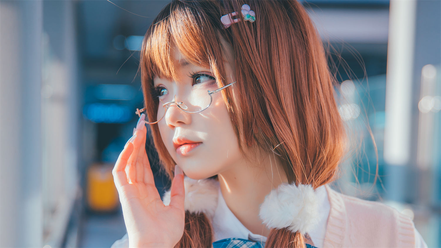 图片[6]-雪晴Astra：青春运动魅力与夕阳下JK女高中生的独特吸引力-清美唯艺