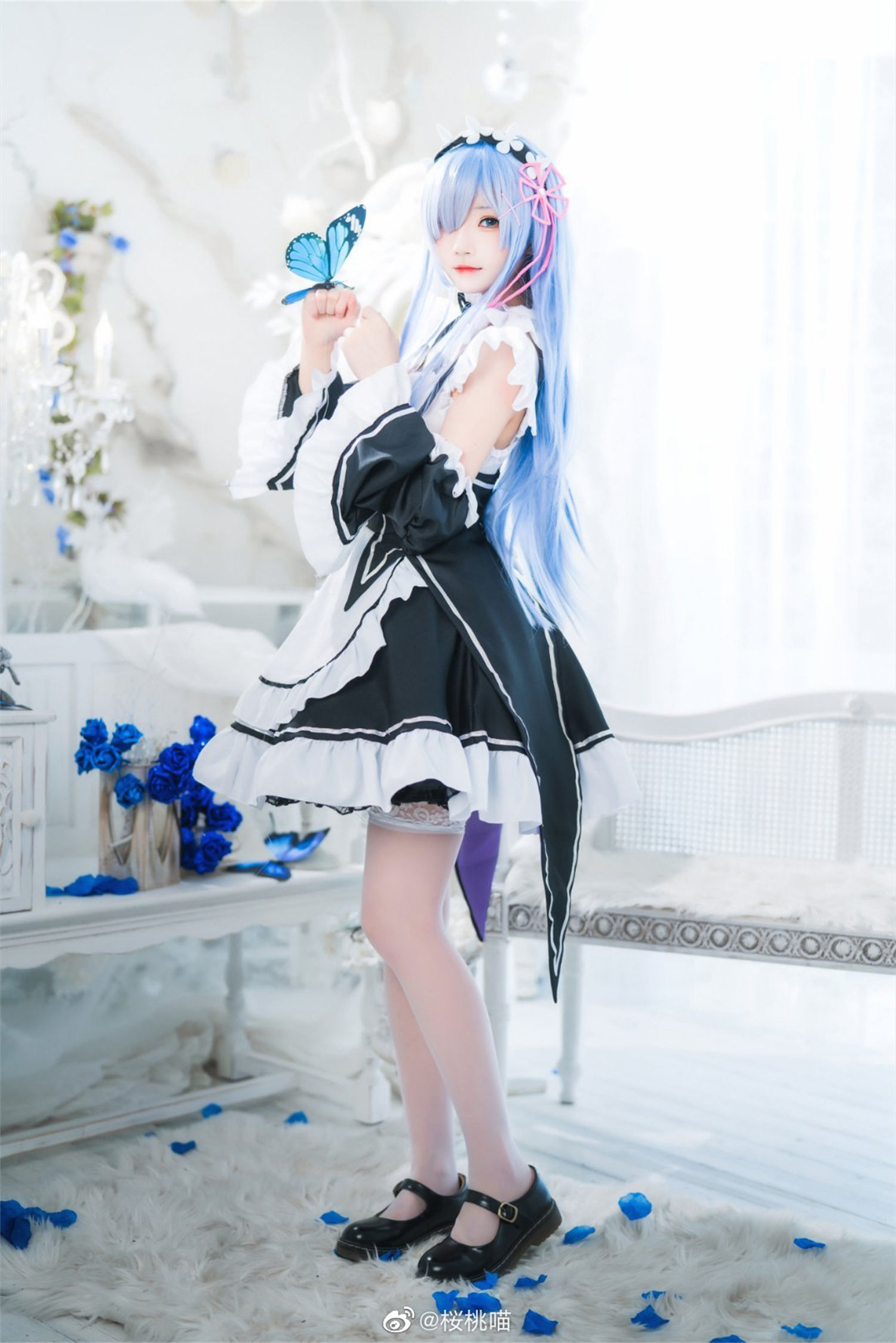 图片[8]-桜桃喵 cos 长发猫耳雷姆，带你探索《从零开始的异世界生活》及其相关作品-清美唯艺