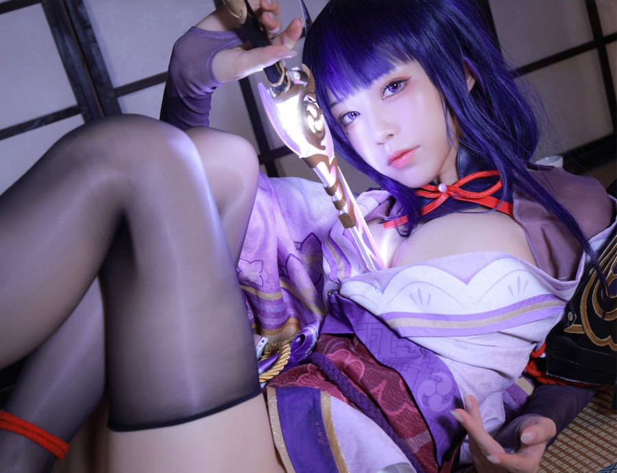 水淼 aqua 的 cos 解析：雷电将军的精彩图片合集-清美唯艺