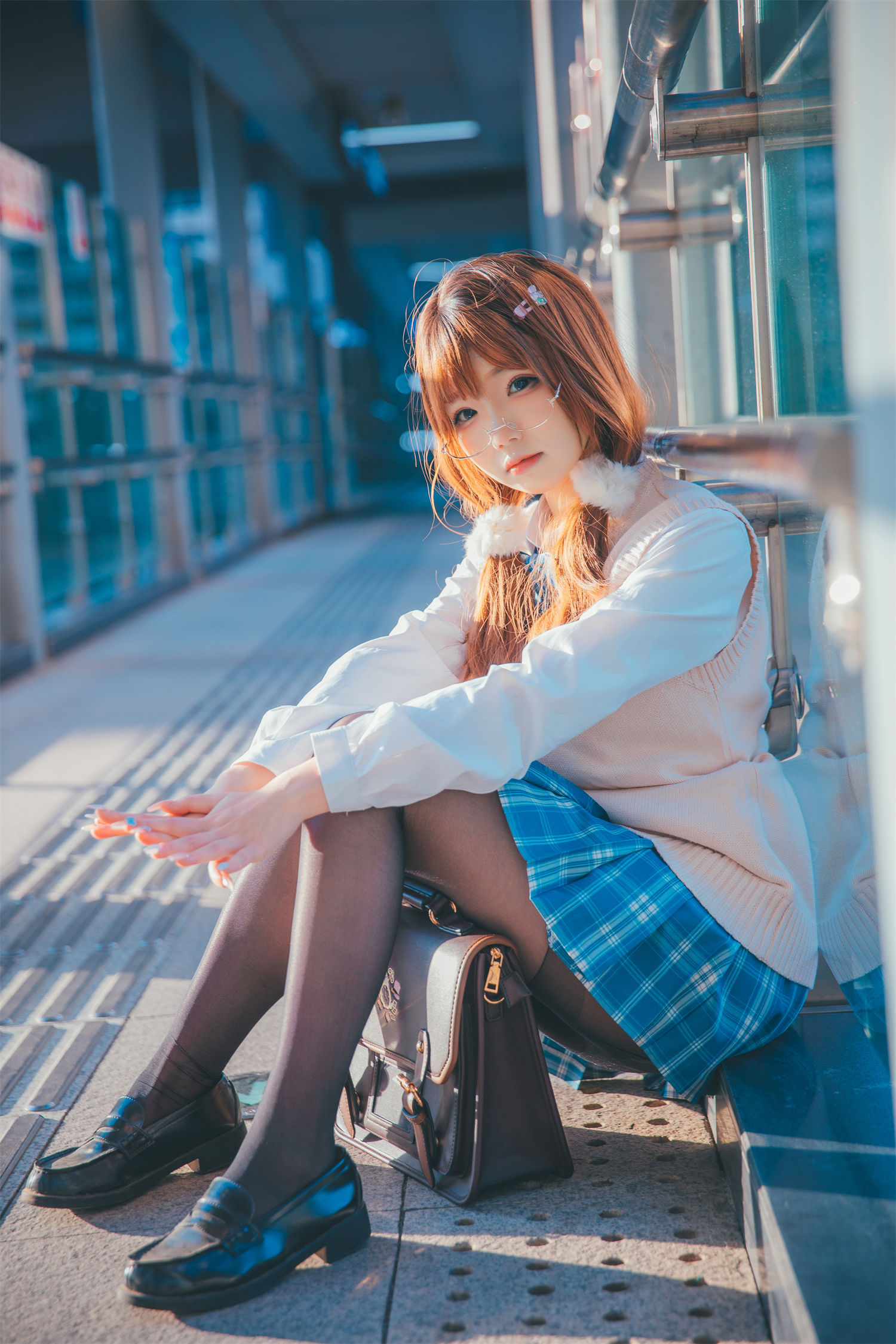 图片[9]-雪晴Astra：青春运动魅力与夕阳下JK女高中生的独特吸引力-清美唯艺