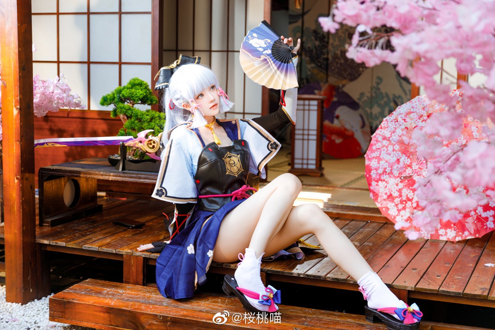 图片[5]-桜桃喵化身神里绫华，她真的是从动漫中走来的美少女吗？-清美唯艺