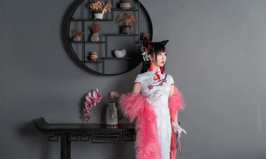 图片[3]-哪家爱宕COS最接近原版？品味面饼仙儿的旗袍魅力-清美唯艺
