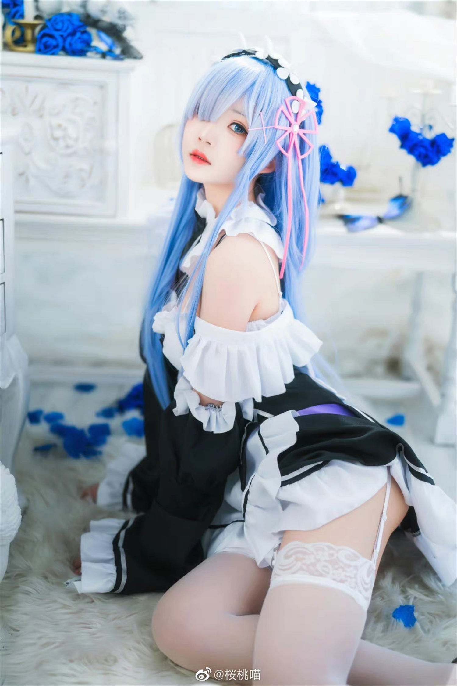 图片[10]-桜桃喵 cos 长发猫耳雷姆，带你探索《从零开始的异世界生活》及其相关作品-清美唯艺