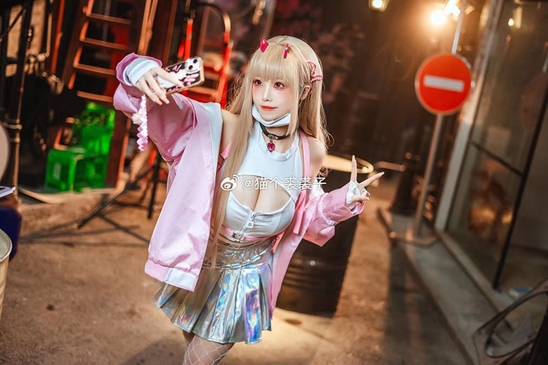 图片[5]-甜魅逆袭！猫裘女神Nikke毒蛇cos，可爱风暴来袭~-清美唯艺
